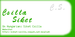 csilla siket business card